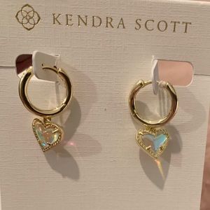 Kendra Scott Ari Heart Gold Huggie Earrings